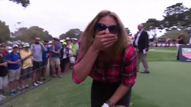 Olympic champion Torah Bright's tee shot goes horribly wrong at charity event Olympic champion Torah Bright's tee shot goes horribly wrong at charity event