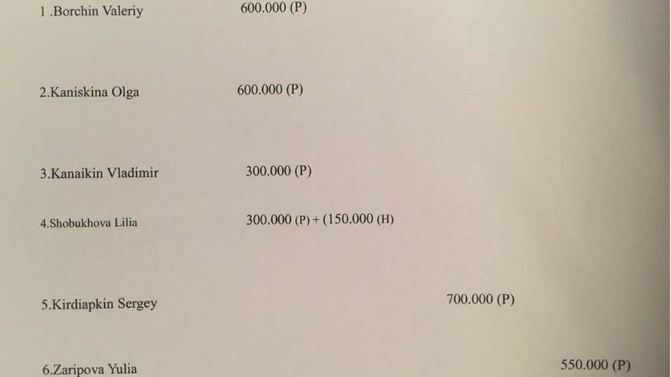Il documento incriminato (credit ARD)