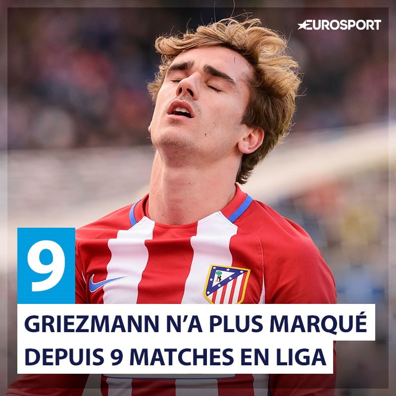 Antoine Griezmann muet depuis 9 matches en liga