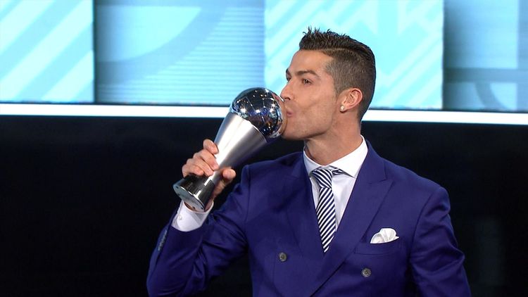 Weltfussballer Wahl Cristiano Ronaldo Und Lionel Messi Wahlen Sich
