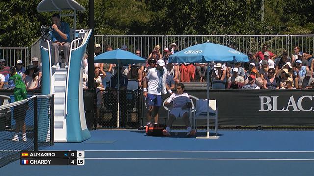 Almagro suddenly retires four games into first-round match Almagro suddenly retires four games into first-round match