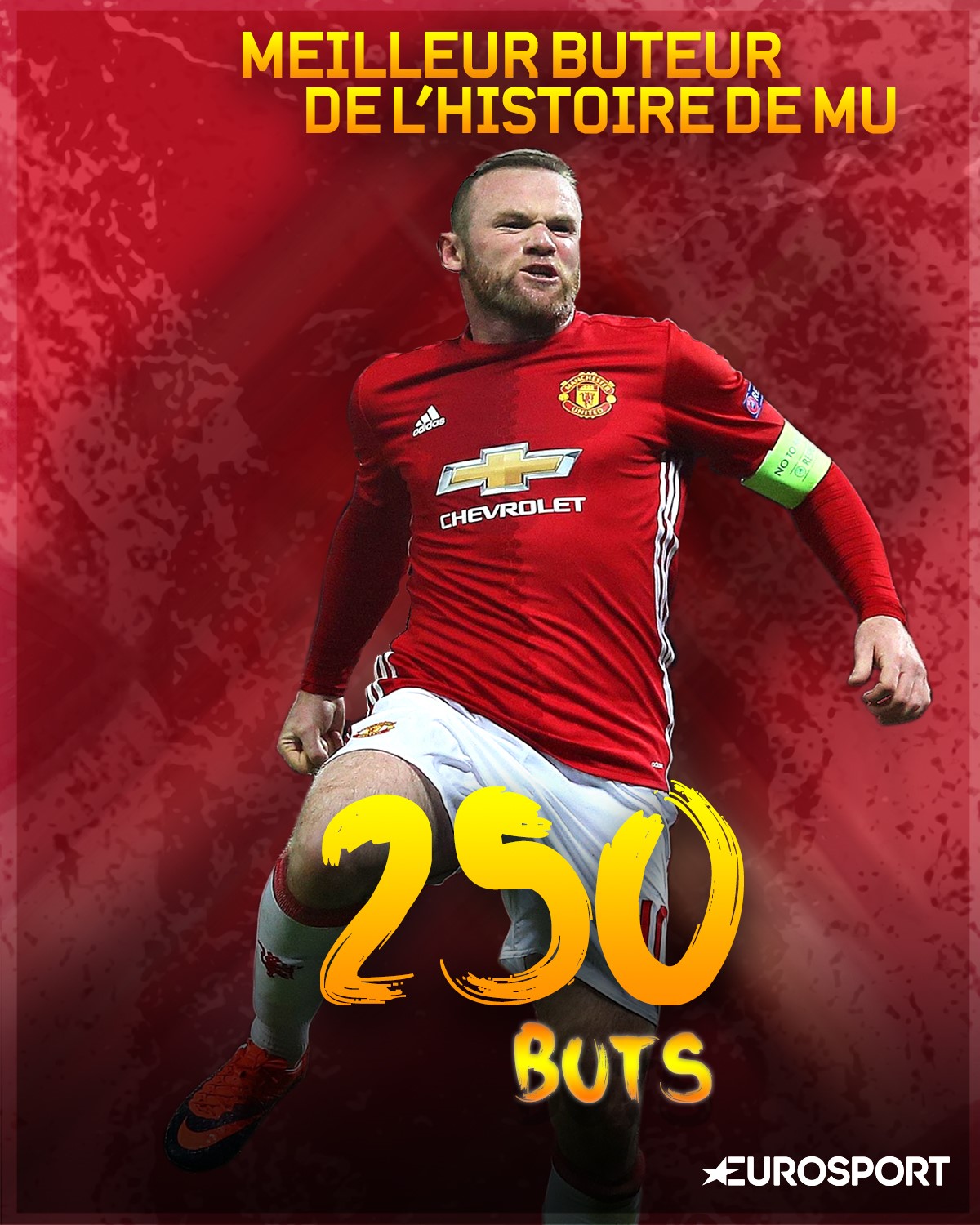 Visuel Rooney meilleur buteur de l'histoire de MU