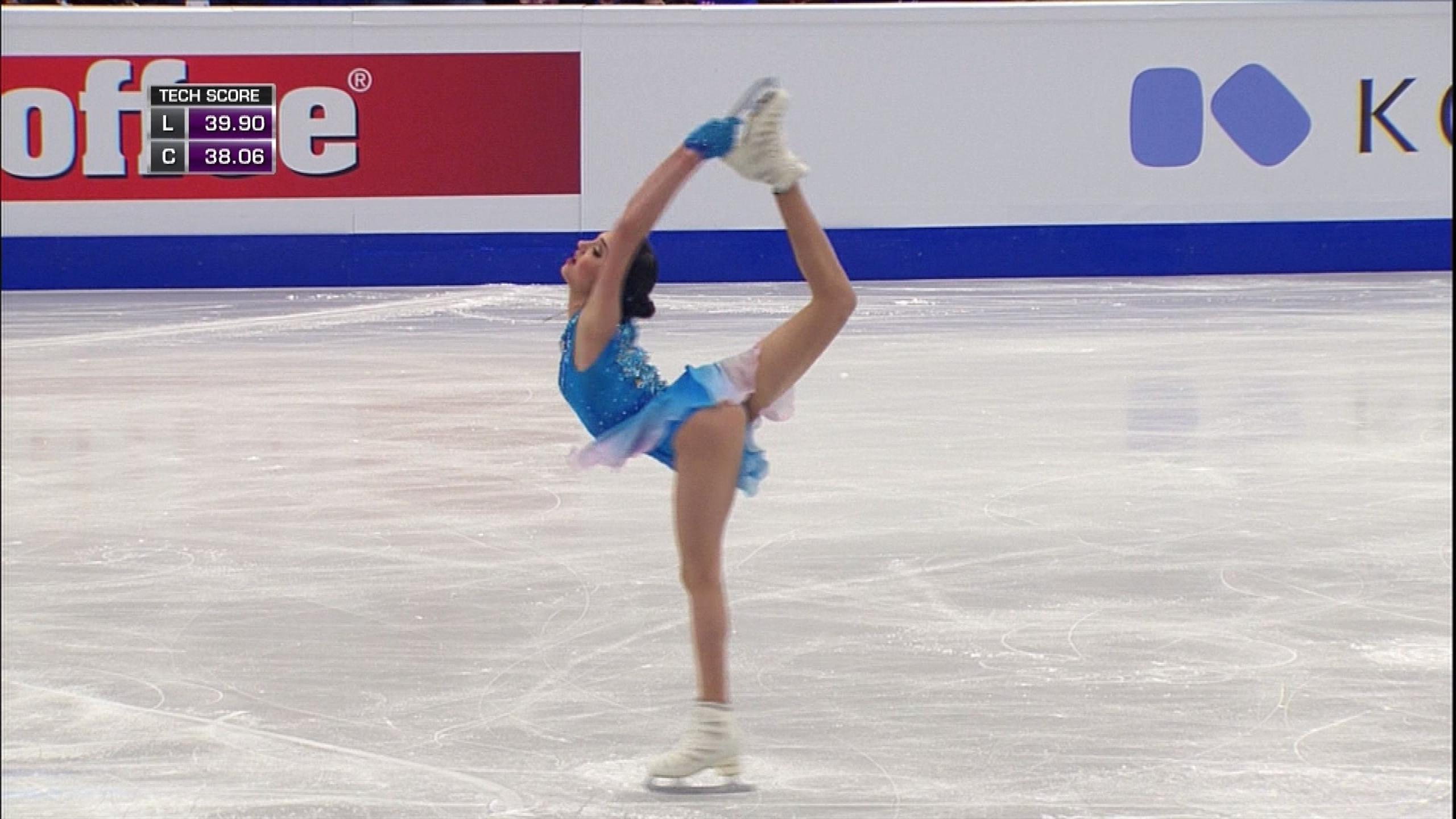 Evgenia Medvedeva, 17, wins the Ostrava Ladies' Short Program Figure