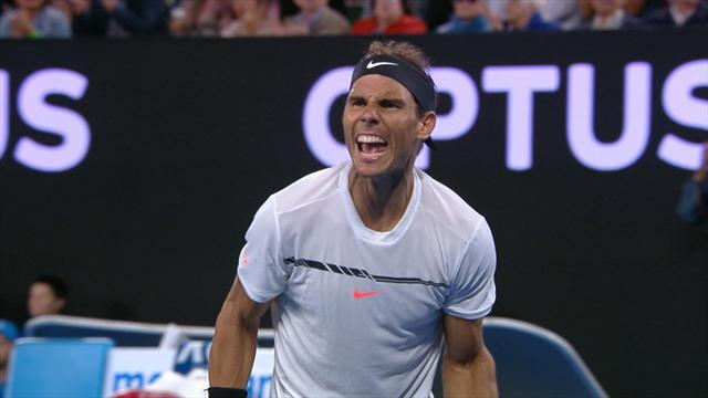 Mené 15-40 et 4-3 dans le 5e set, Nadal a fait basculer son destin en quatre points Mené 15-40 et 4-3 dans le 5e set, Nadal a fait basculer son destin en quatre points