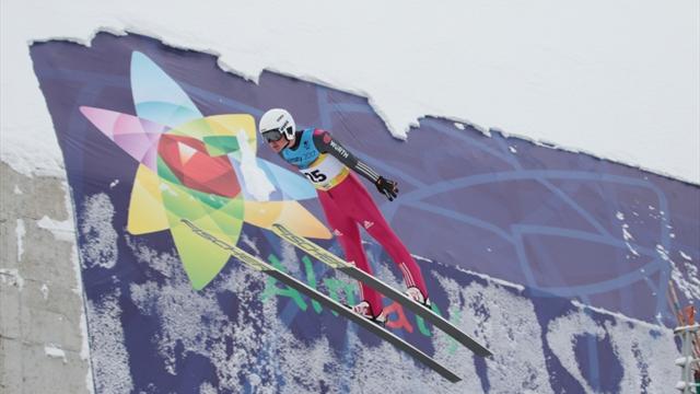 Tobias Simon gewinnt Silber beim Springen der Nordischen Kombination