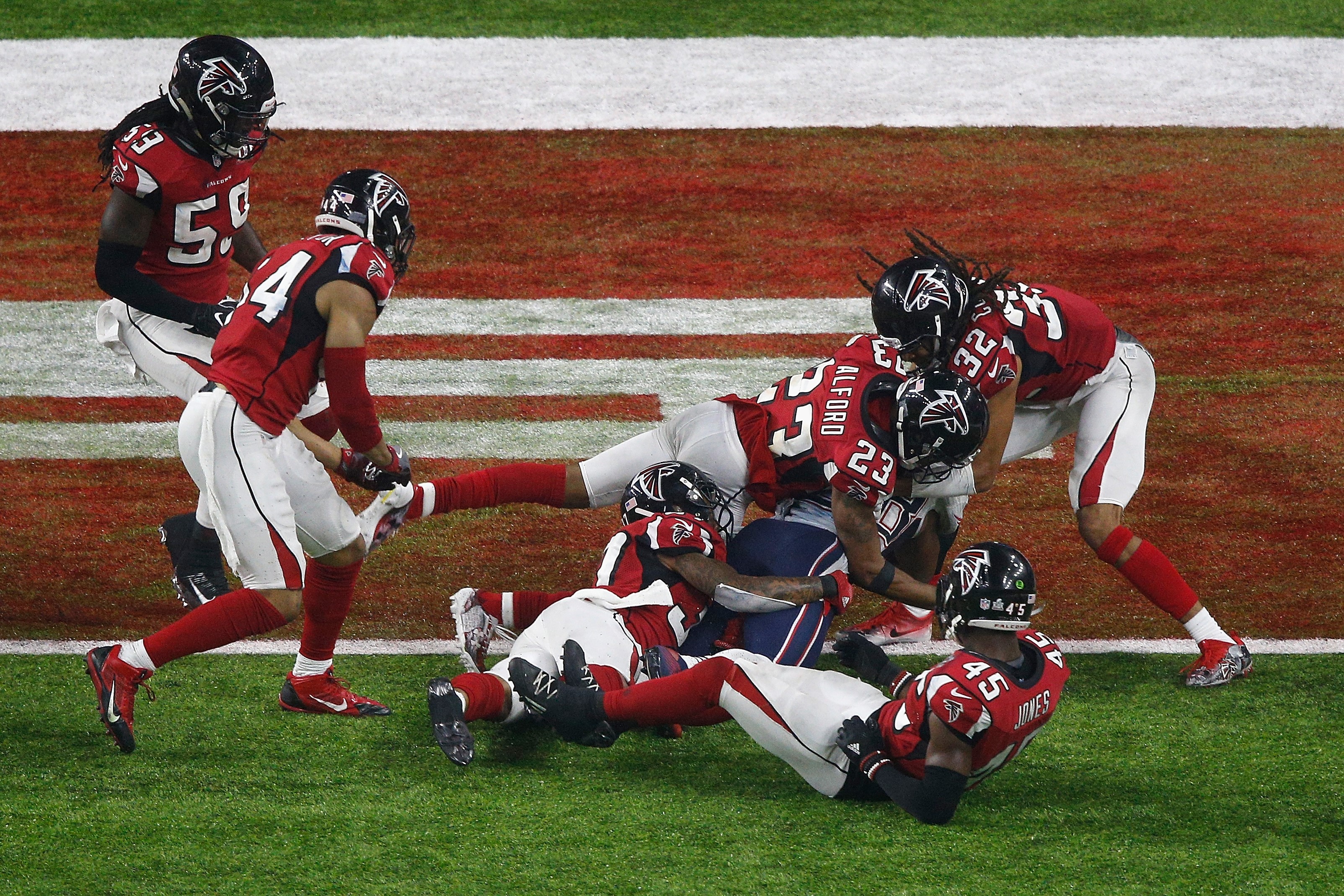 Le touchdown de la victoire pour New England Patriots signé James White