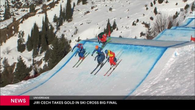 Jiri Cech takes gold in ski-cross big final Jiri Cech takes gold in ski-cross big final