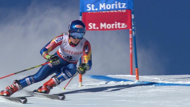 Mikaela Shiffrin, tercera en la primera manga del Eslalon Gigante en St. Moritz Mikaela Shiffrin, tercera en la primera manga del Eslalon Gigante en St. Moritz