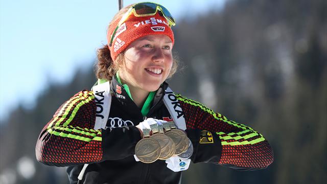 Avec cinq titres, Dahlmeier a fait de l'ombre à Fourcade