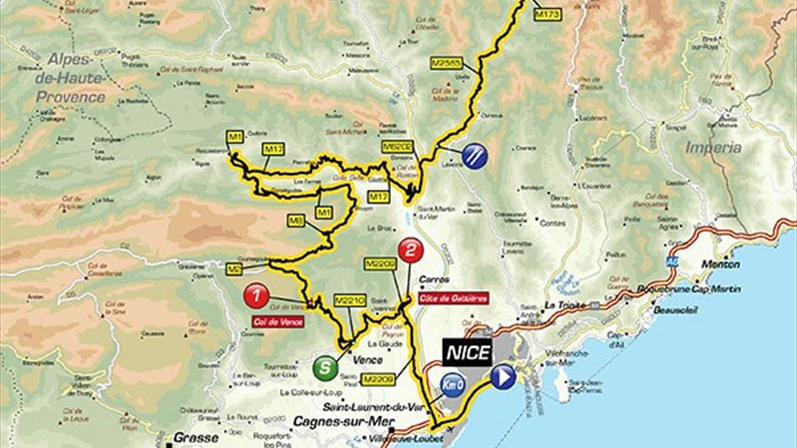 VIDEO La carte  du Paris Nice  2022 en vid o Paris Nice  