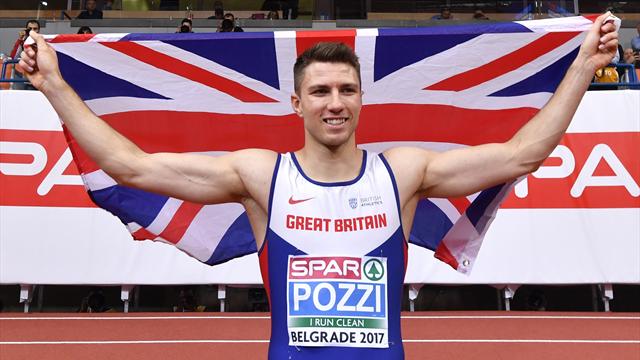 Britain's Pozzi wins gold in 60m hurdles