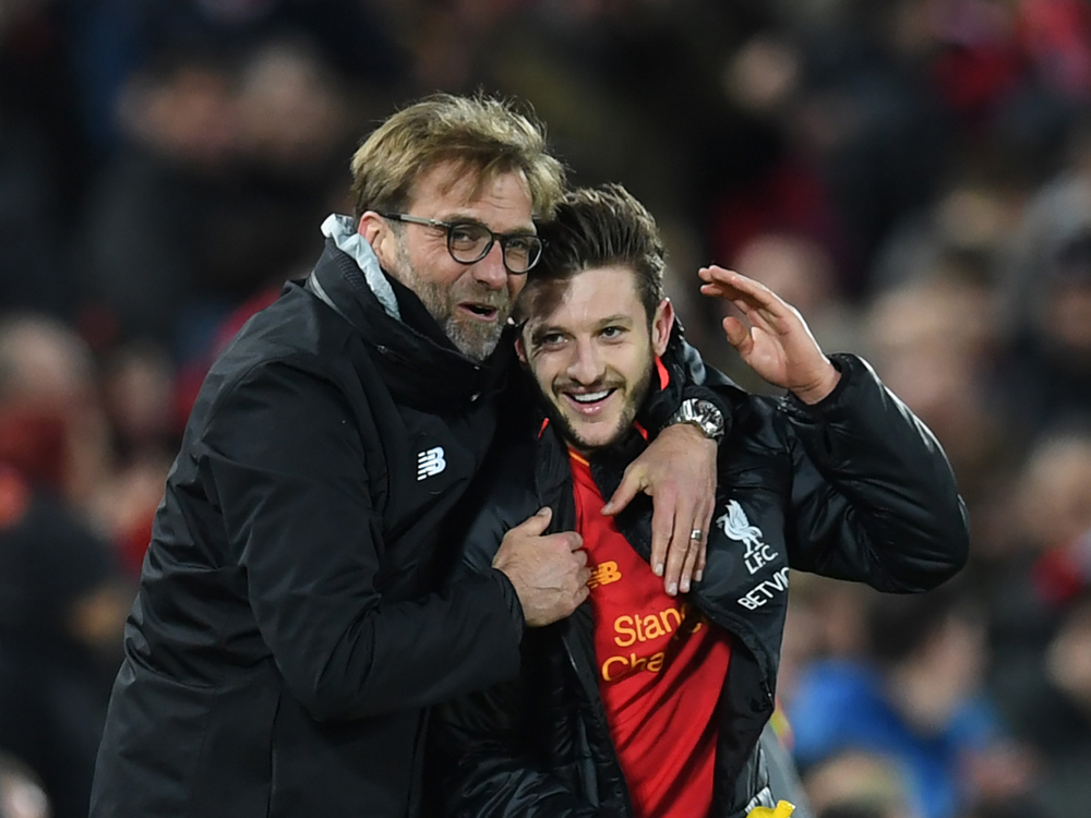 Jurgen Klopp și Adam Lallana