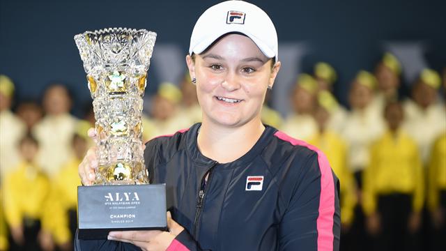 Ashleigh Barty ends 'monster week' with two Malaysian Open titles