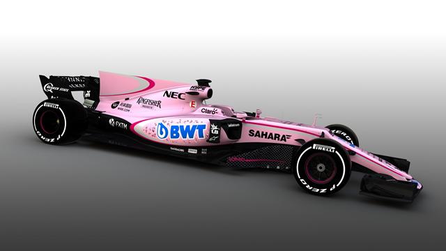 Nuova livrea rosa per Force India. Il Palermo commenta: "Splendidi colori"