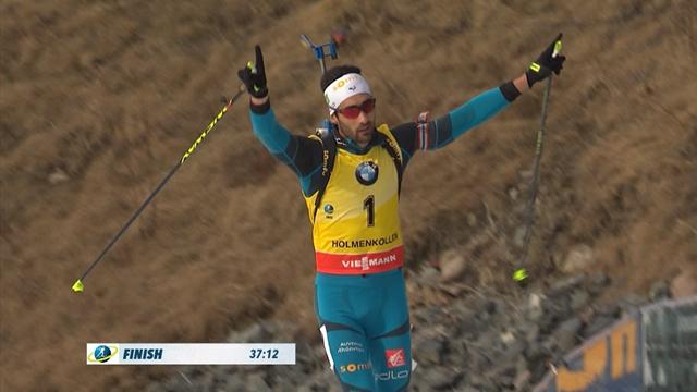 Fourcade claims mass start glory despite earlier mishap Fourcade claims mass start glory despite earlier mishap