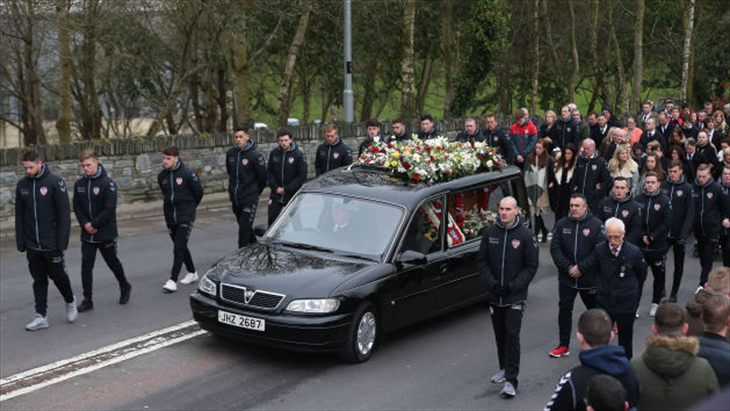 'Fearless' Derry City captain Ryan McBride remembered at funeral Eurosport