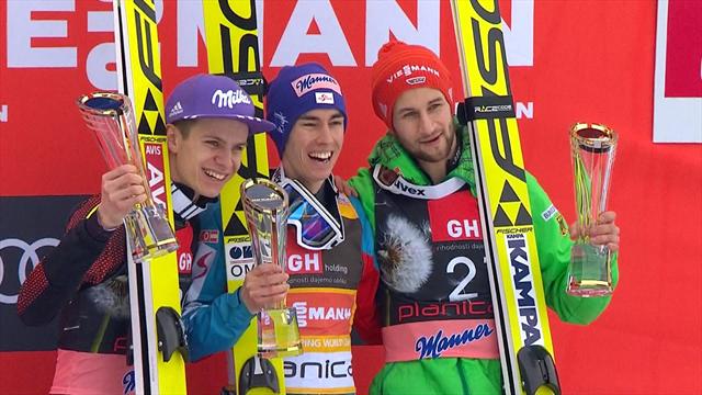 Spectacular Stefan Kraft puts one hand on Ski Jumping's Crystal Globe Spectacular Stefan Kraft puts one hand on Ski Jumping's Crystal Globe