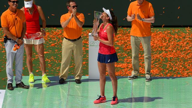Wozniacki'yi iki sette deviren Konta Miami'de şampiyon