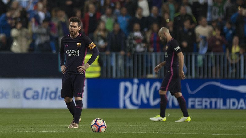 Foto di badan berita, Lionel Messi usai kekalahan 