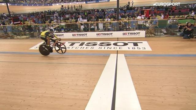 Awang mit coolem Wheelie zu Keirin-Gold Awang mit coolem Wheelie zu Keirin-Gold