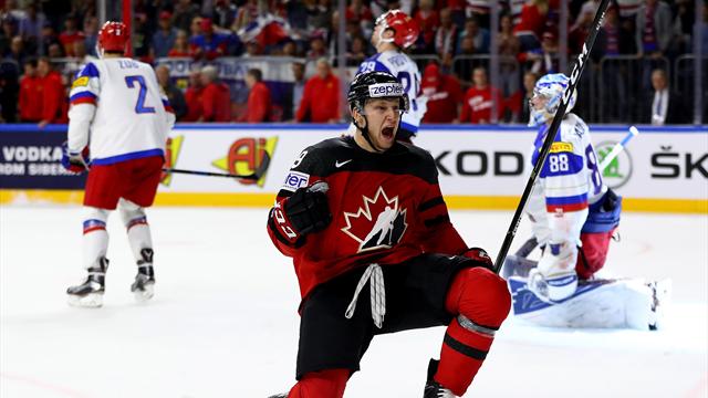 Le Canada foudroie la Russie et défendra son titre face à la Suède