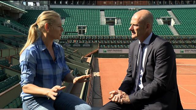 Guy Forget, director de Roland Garros, a Eurosport: "Sharapova cometió un error y lo está pagando" Guy Forget, director de Roland Garros, a Eurosport: "Sharapova cometió un error y lo está pagando"