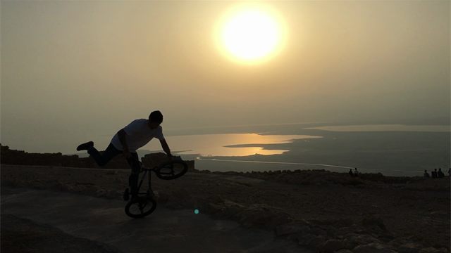 Riding at the sunset Riding at the sunset