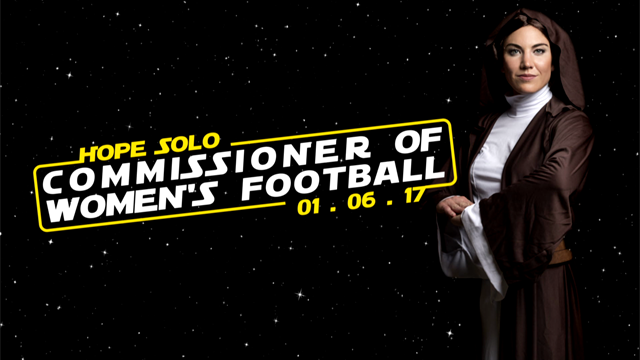 Cantona presenta la Commissioner of Women's football: Hope Solo Cantona presenta la Commissioner of Women's football: Hope Solo