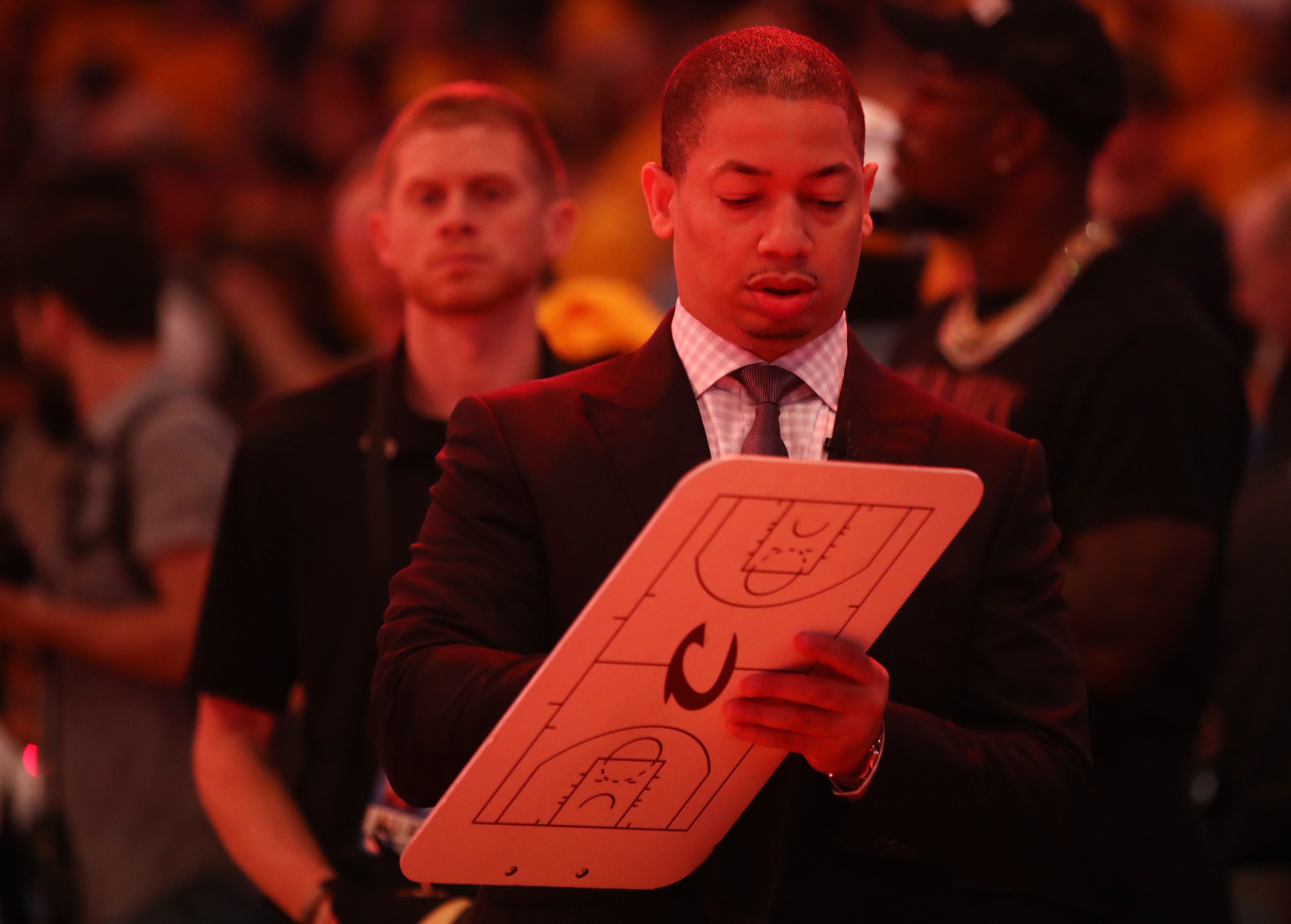 Tyronn Lue of the Cleveland Cavaliers prepares for Game 2 of the 2017 NBA Finals against the Golden State Warriors at ORACLE Arena on June 4, 2017 in Oakland, California (Getty Images)