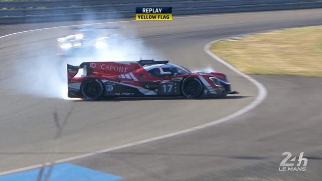 Le Mans: Idec Sport Racing crashes... during the warm-up Le Mans: Idec Sport Racing crashes... during the warm-up