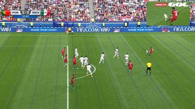 El VAR anula un gol de Nani en el Portugal-México por fuera de juego