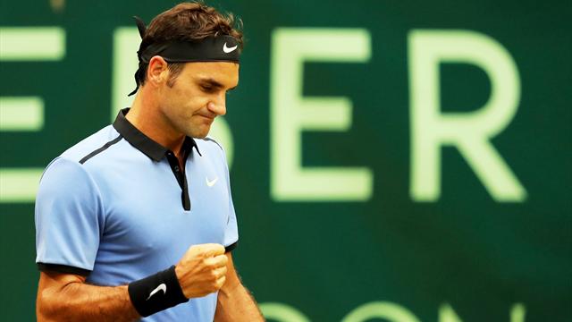 ATP Halle (semifinales), Roger Federer-Karen Khachanov: Con suspense a la final 6-4 y 7-6(5)