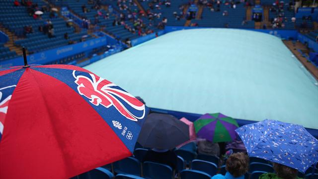 Se suspende la jornada en el ATP 250 de Eastbourne por la lluvia