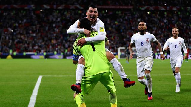 Bravo the hero as Chile stun Portugal on penalties to reach final