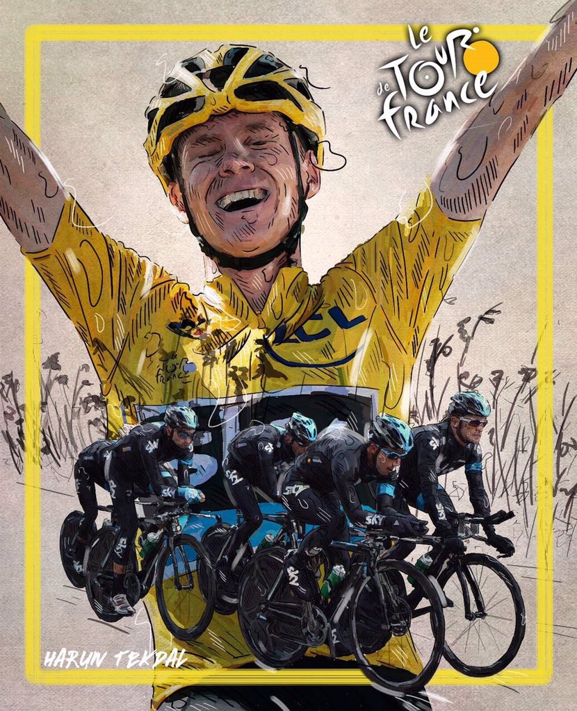 Chris Froome (illustration by Harun Tekdal)