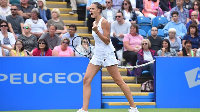 WTA Eastbourne (final), Pliskova-Wozniacki: Vuelta a la senda del triunfo 6-4 y 6-4