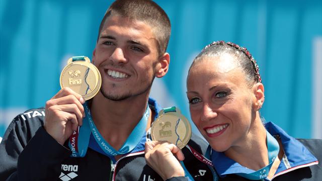 Splendidi Minisini-Flamini, ORO nel duo misto tecnico: il primo nella storia del sincro