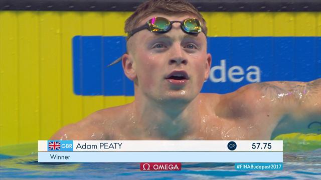 Peaty sets World Championship record in 100m breaststroke semi Peaty sets World Championship record in 100m breaststroke semi