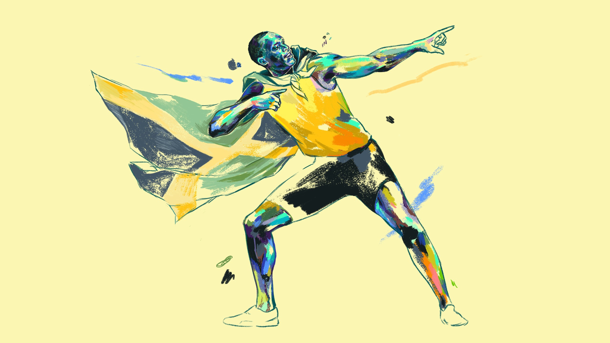 Usain Bolt's famous pose - Allegra Lockstadt
