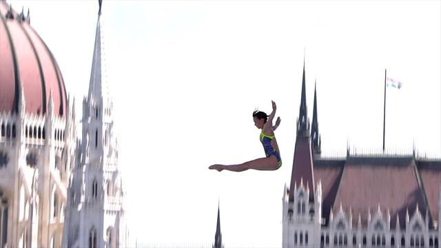 Bader pulls off a daring handstand dive in World Championships Bader pulls off a daring handstand dive in World Championships