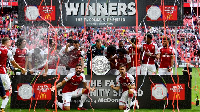 Arsenal win Community Shield on penalties as Courtois misses in shootout