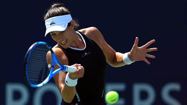 WTA Toronto 2017, Kirsten Flipkens-Garbiñe Muguruza: Continúa en estado de gracia 5-7 y 2-6