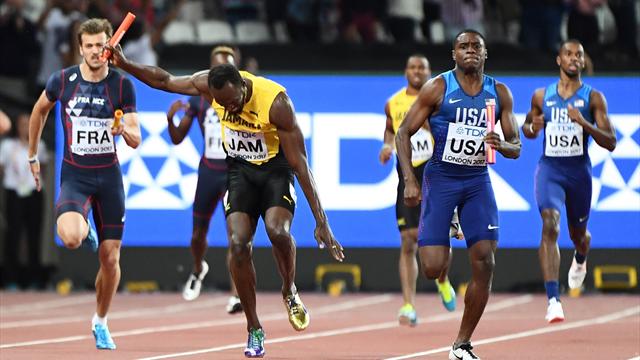 Bolt au sol, les Britanniques titrés, les Français frustrés : ce 4x100m restera dans l'histoire Bolt au sol, les Britanniques titrés, les Français frustrés : ce 4x100m restera dans l'histoire