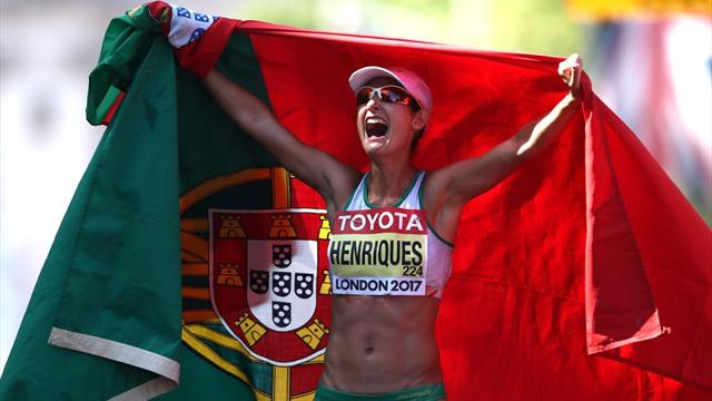 Primo record ai Mondiali a Londra: ci pensa Ines Henriques nella marcia 50 km femminile