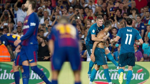 Gol e espulsione per Ronaldo, poi c'è Asensio: il Real sbanca il Camp Nou, 3-1 al Barça