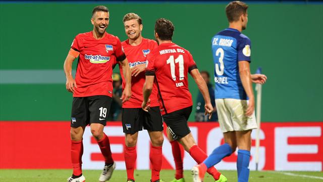 Hertha, Schalke made to sweat in German Cup first round
