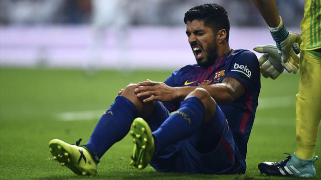 Suárez ute i flere uker på grunn av skade