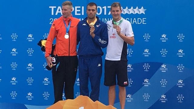 Gregorio Paltrinieri il cannibale! Tris d'oro nella 10km alle Universiadi