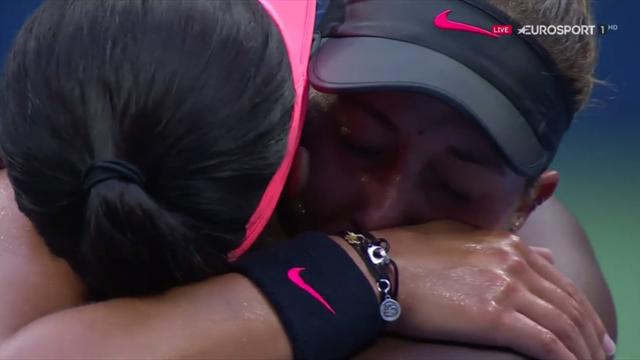 VIDEO: Stephens comforts Keys in lengthy embrace moments after match point VIDEO: Stephens comforts Keys in lengthy embrace moments after match point