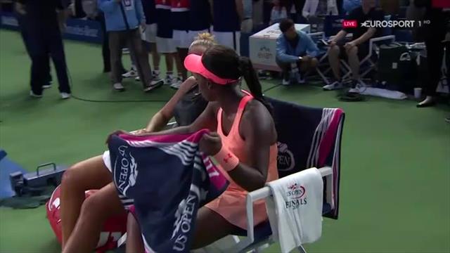Close friends Stephens and Keys share a joke after US Open final Close friends Stephens and Keys share a joke after US Open final